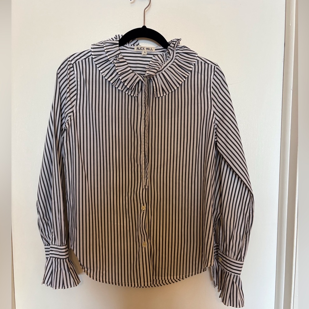 Alex Mill Striped long sleeve blouse